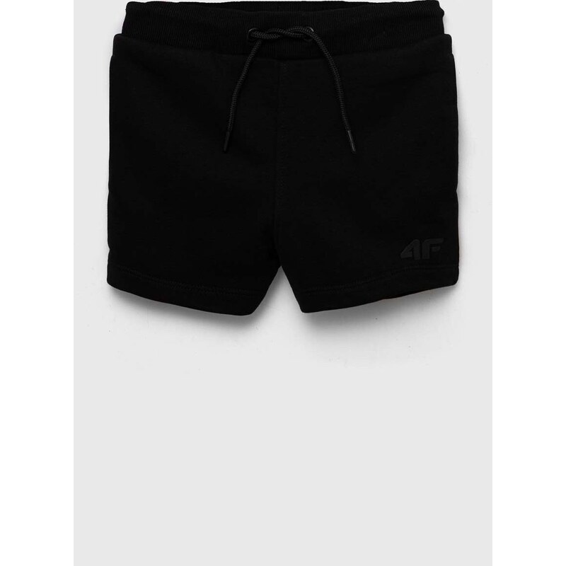 Dječje kratke hlače 4F boja: crna, glatki materijal