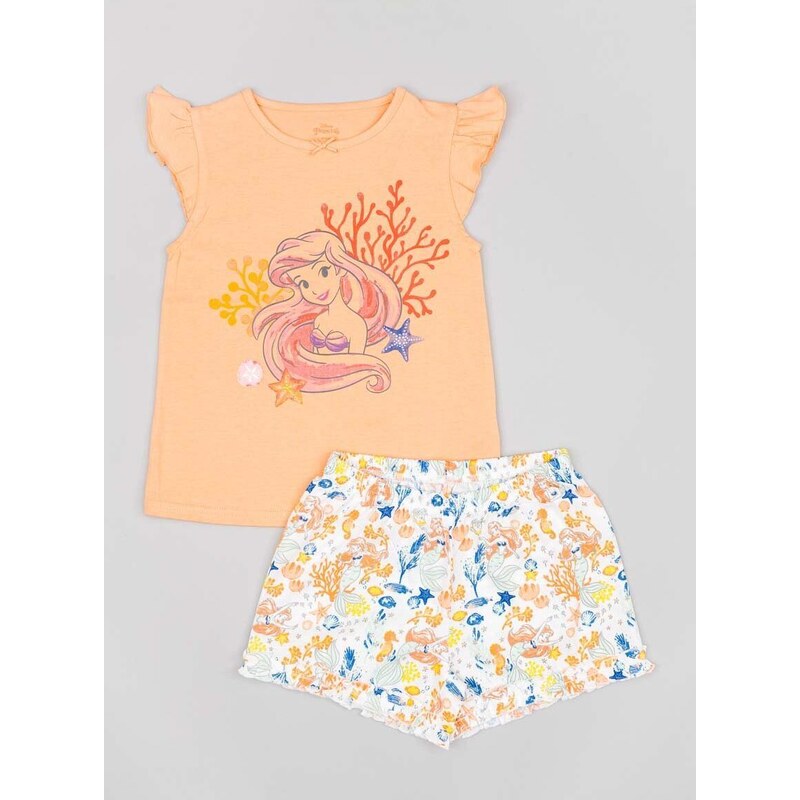 Dječja pamučna pidžama zippy boja: narančasta, s uzorkom