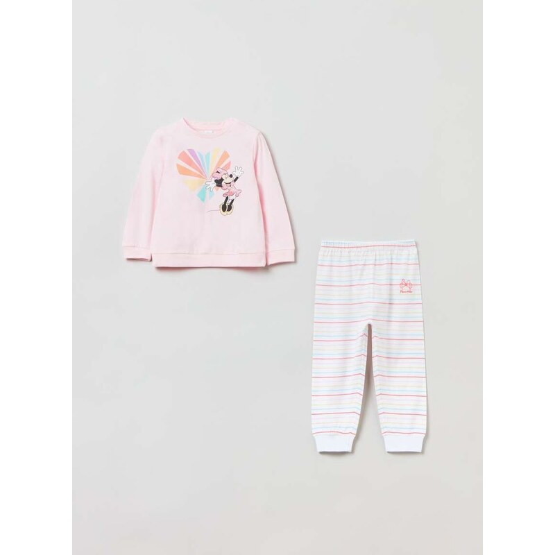Pidžama za bebe OVS boja: ružičasta, s tiskom
