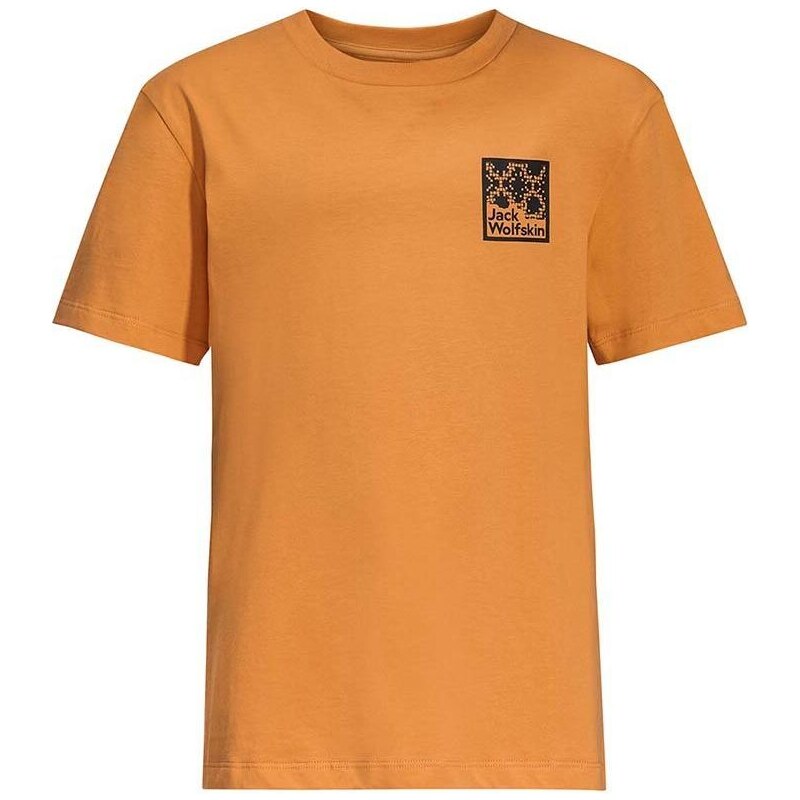 Dječja pamučna majica kratkih rukava Jack Wolfskin TEEN EXPLORING T B boja: žuta, s tiskom