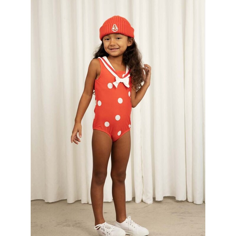 Dječji jednodijelni kupaći kostim Mini Rodini boja: crvena