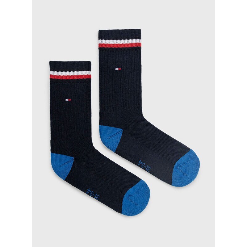 Dječje čarape Tommy Hilfiger (2-pack) boja: tamno plava
