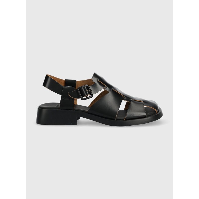 Kožne sandale Camper Dana za žene, boja: crna, K201489.001