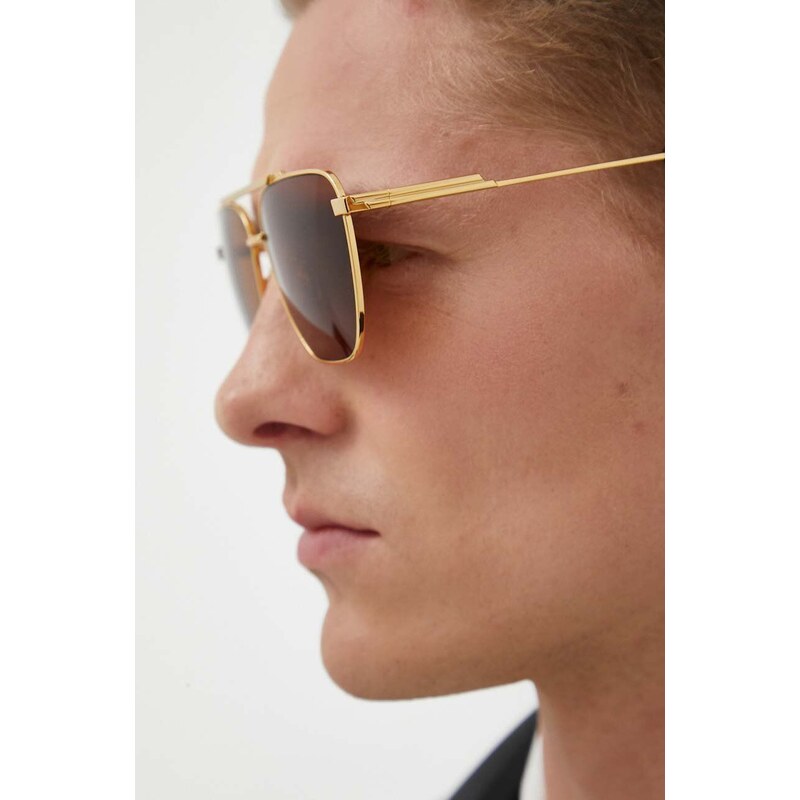 Sunčane naočale Bottega Veneta za muškarce, boja: zlatna