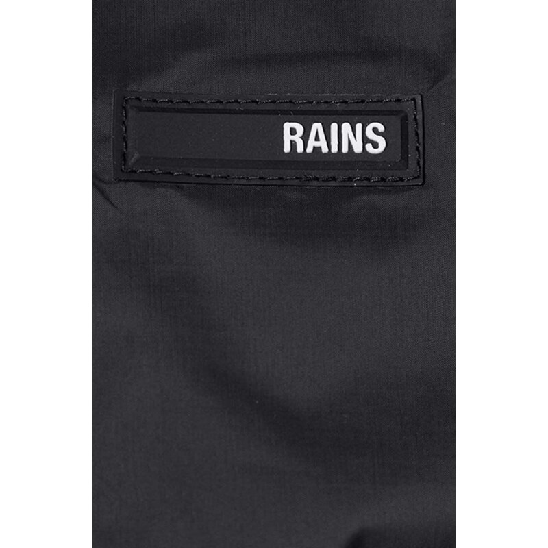 Prsluk Rains Oadded Nylon Vest boja: crna, za prijelazno razdoblje, 15460.BLACK-BLACK