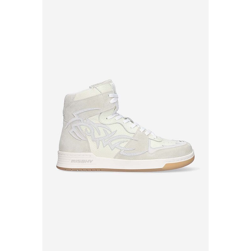 Kožne tenisice MISBHV Court Sneaker boja: bijela22BM410 OFF-WHITE