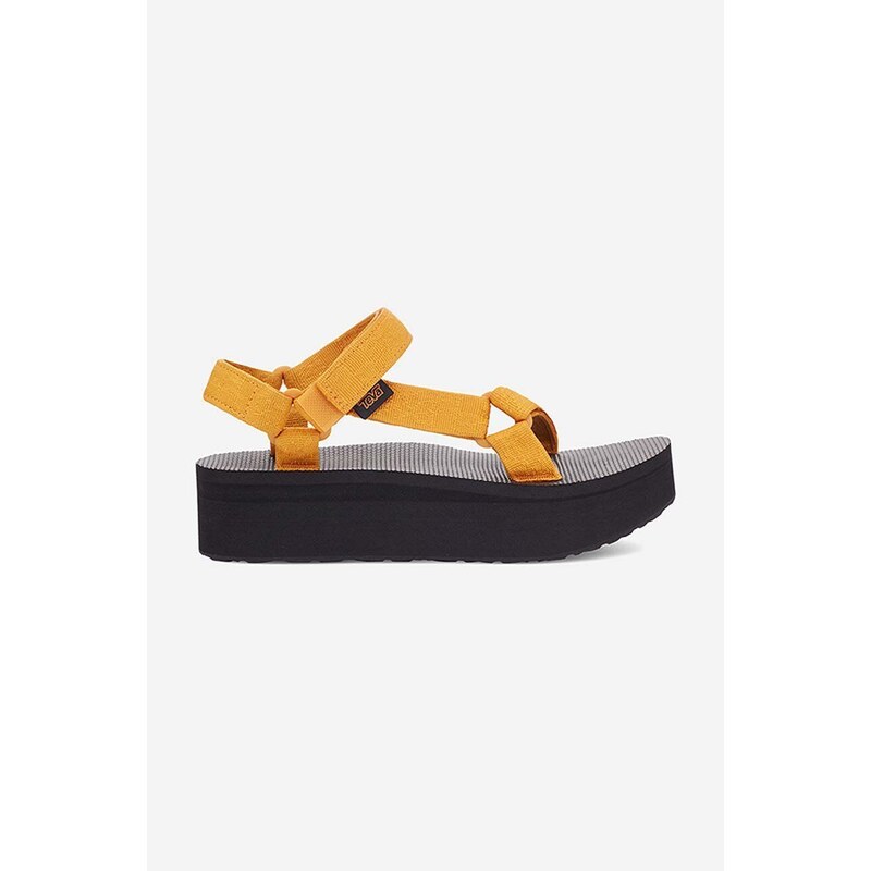 Sandale Teva Flatform Universal Vegan za žene, boja: žuta, s platformom, 1008844.TTSN-TTSN
