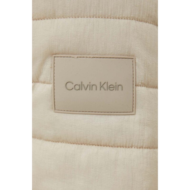 Jakna Calvin Klein za muškarce, boja: bež, za prijelazno razdoblje