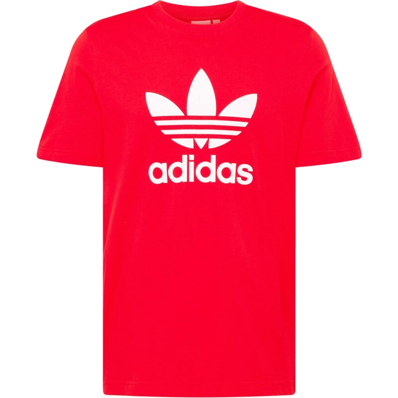 ADIDAS ORIGINALS Majica 'Adicolor Classics Trefoil' crvena / bijela ...