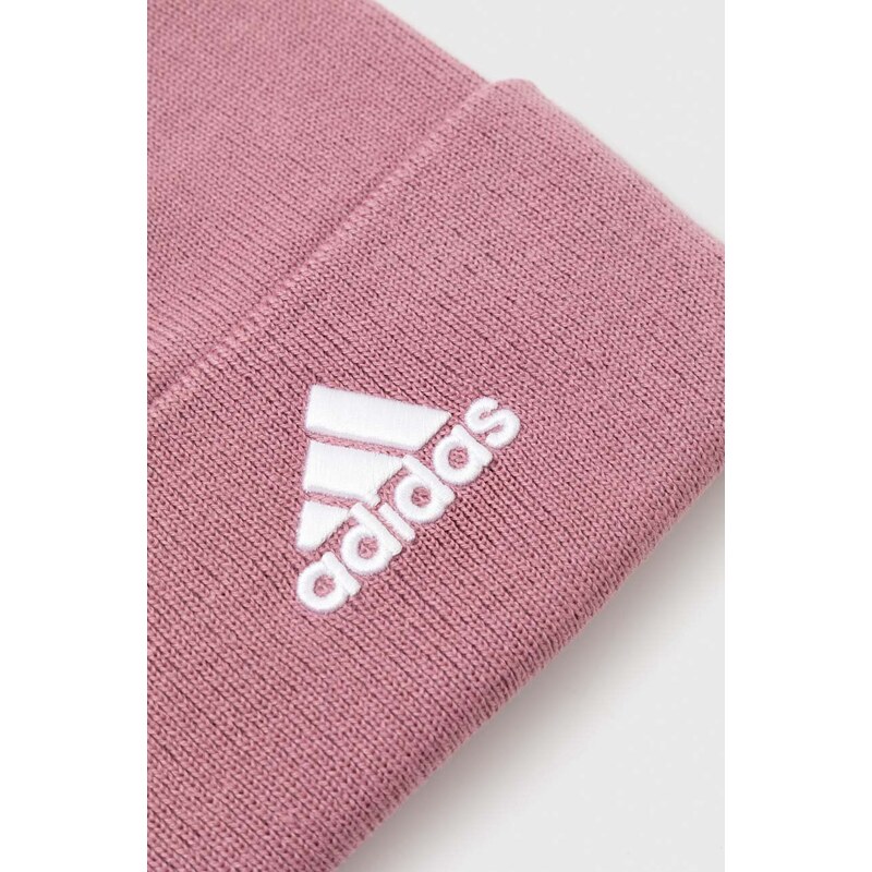 Kapa adidas Performance boja: ružičasta, od debelog pletiva