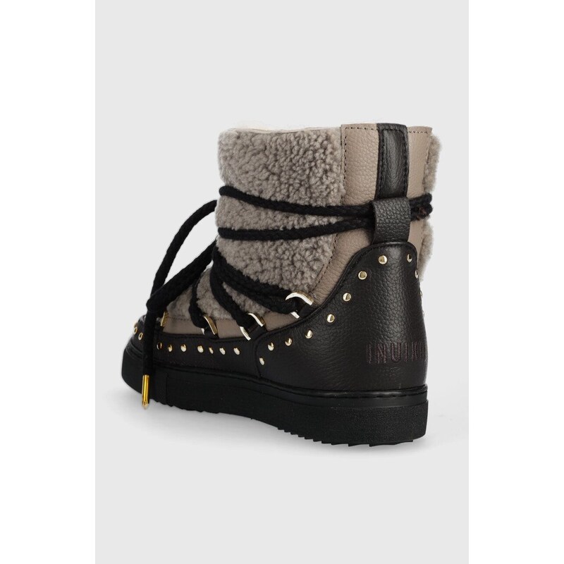 Kožne cipele za snijeg Inuikii CURLY ROCK boja: smeđa, 75102-076