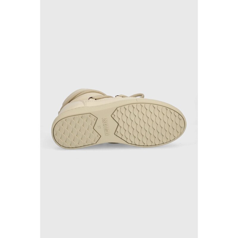 Kožne cipele za snijeg Inuikii FULL LEATHER boja: bež, 75202-087
