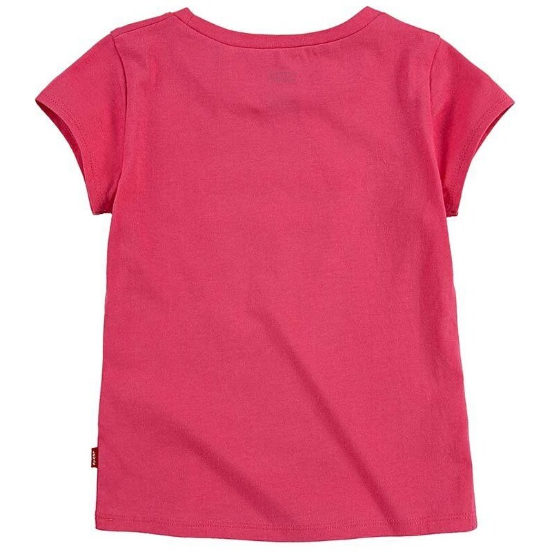 Dječja majica kratkih rukava Levi's boja: ružičasta