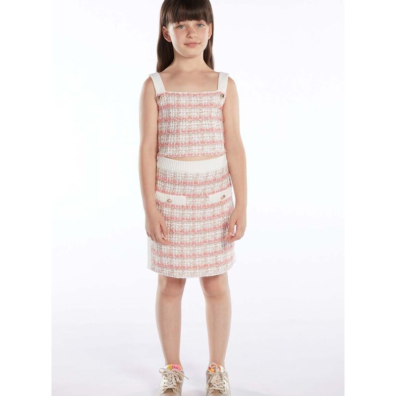 Dječja suknja Guess boja: ružičasta, mini, ravna