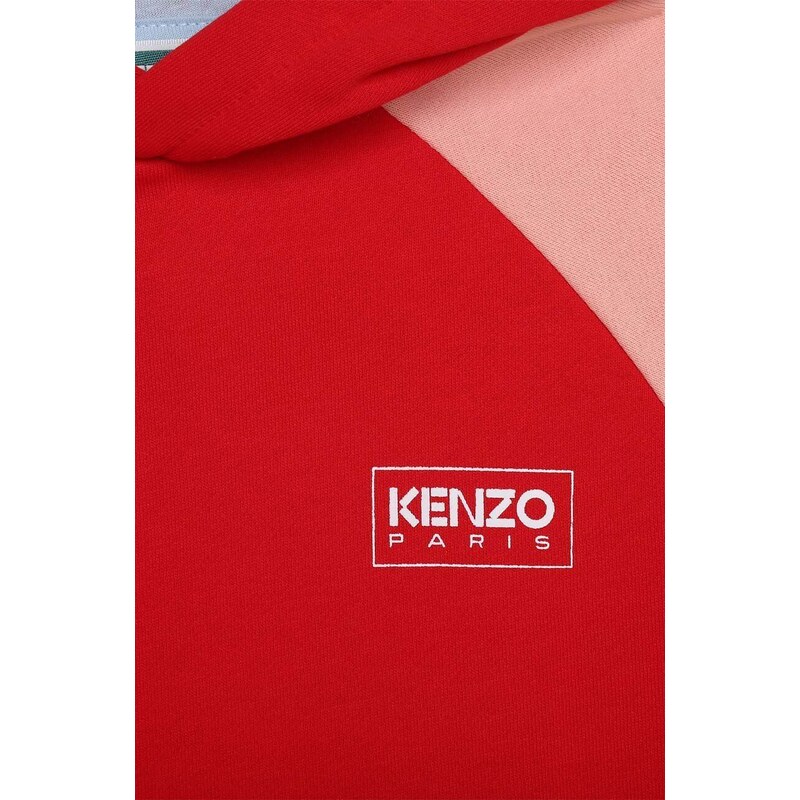 Dječja haljina Kenzo Kids boja: crvena, mini, ravna