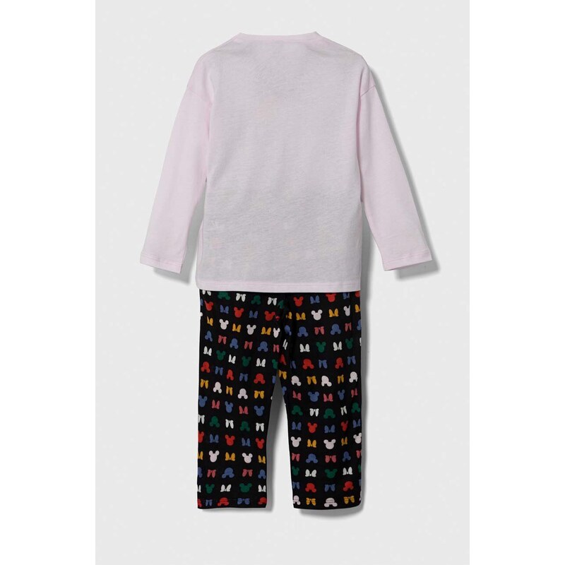 Dječja pidžama United Colors of Benetton boja: ružičasta, s tiskom