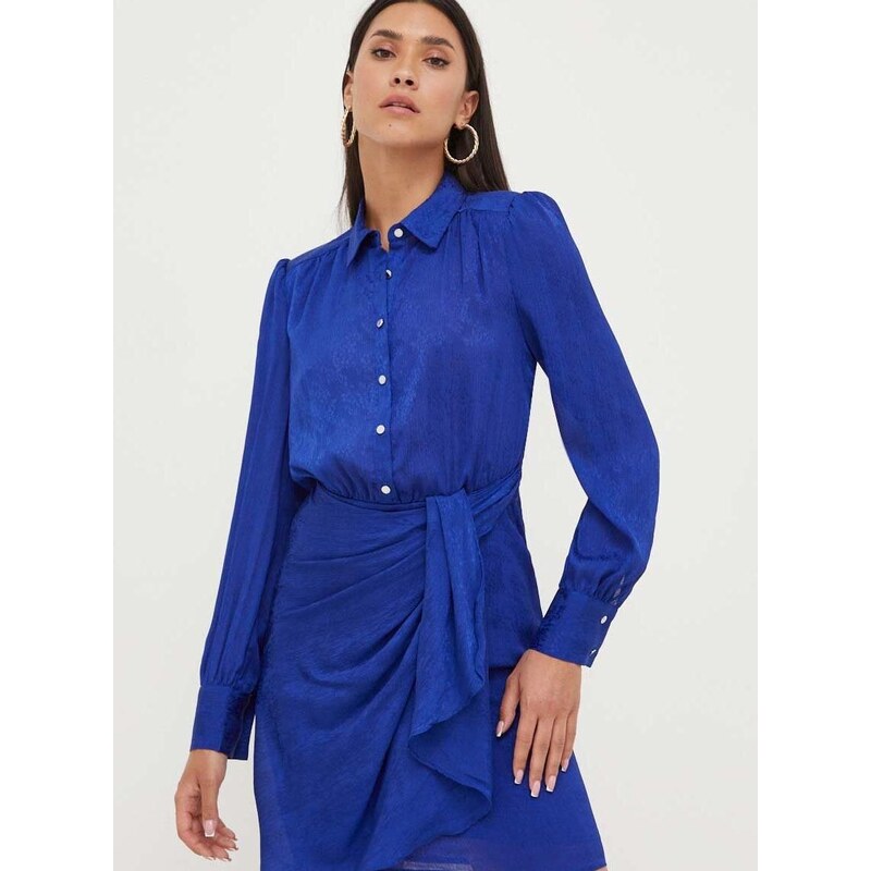 Haljina Morgan boja: tamno plava, mini, ravna