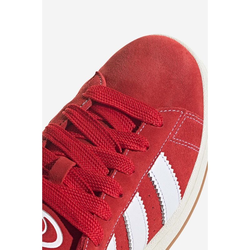 Tenisice od brušene kože adidas Originals Campus 00S boja: crvena, H03474-red