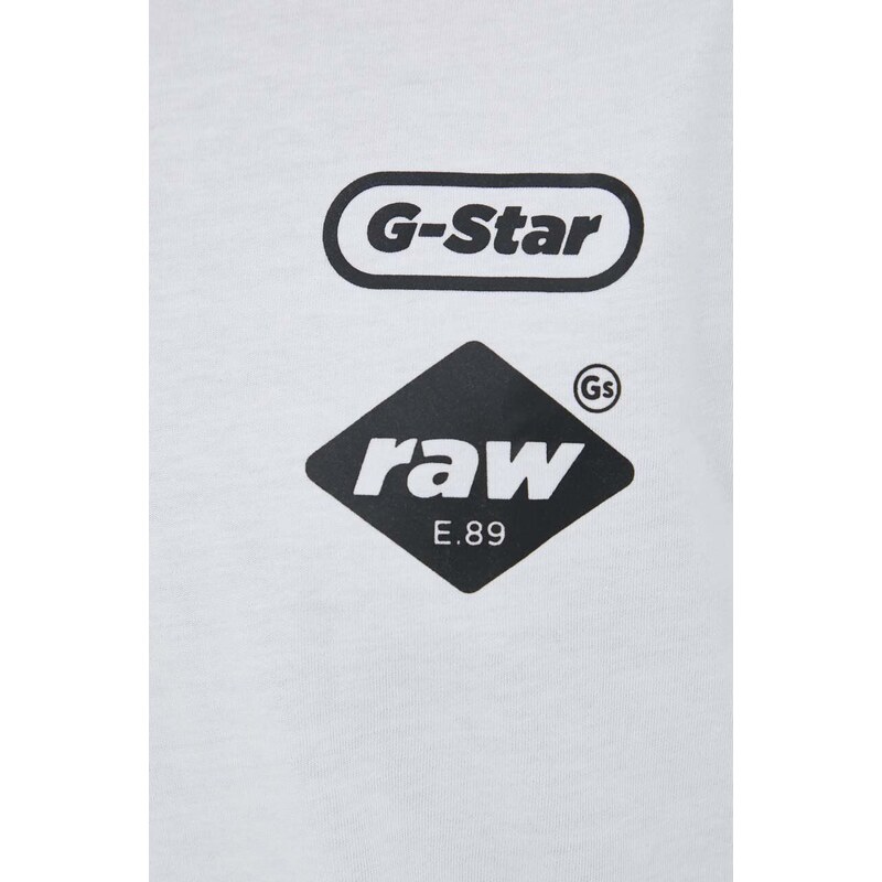 Pamučna majica G-Star Raw boja: bijela, s tiskom