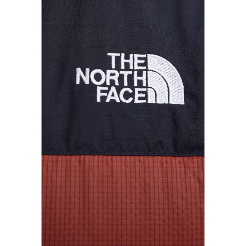 Pernati prsluk The North Face za muškarce, boja: smeđa, za zimu