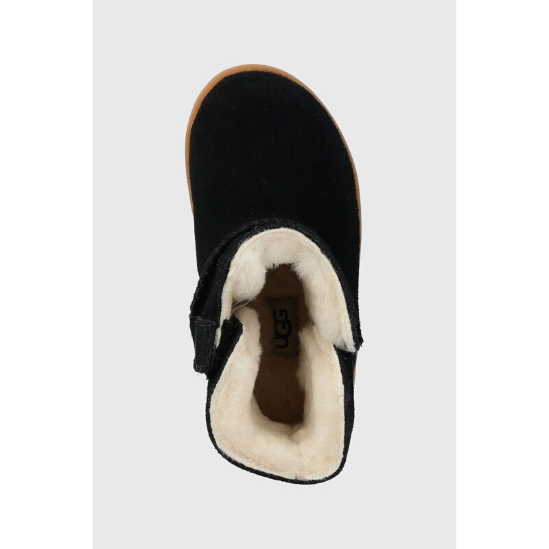 Dječje čizme za snijeg od brušene kože UGG T KEELAN boja: crna