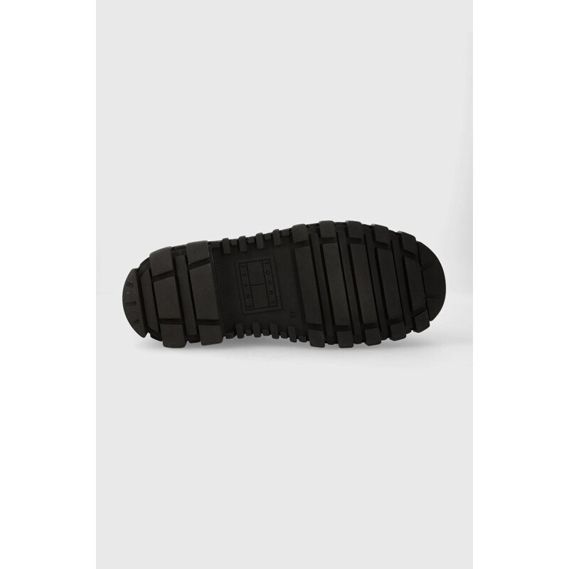 Kožne čizme Tommy Jeans TJM ELEVATED OUTSOLE BOOT za muškarce, boja: crna, EM0EM01251