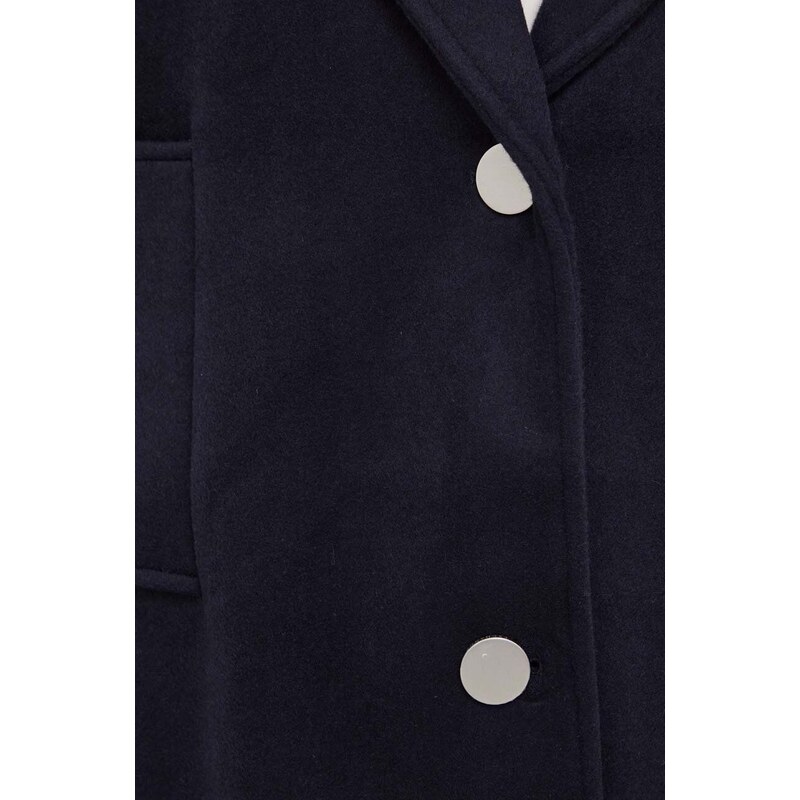 Vuneni kaput Armani Exchange boja: tamno plava, za prijelazno razdoblje