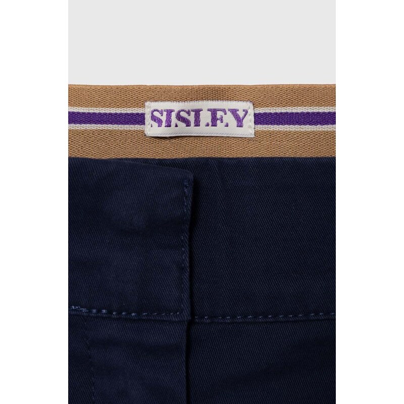 Dječja suknja Sisley boja: tamno plava, mini, širi se prema dolje