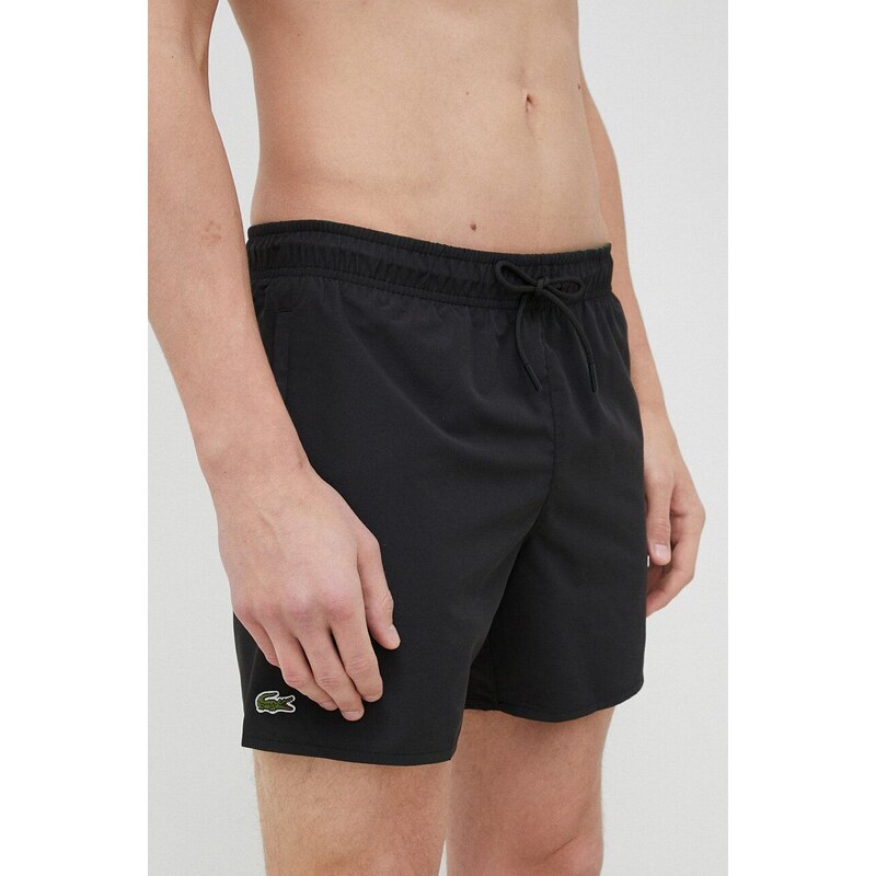 Kratke hlače za kupanje Lacoste boja: crna