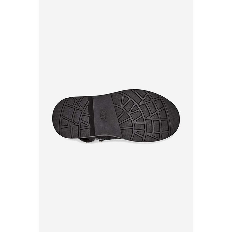 Čizme od brušene kože UGG Azell Hiker Weather za žene, boja: crna, s toplom podstavom, 1123622K.BLKS-BLKS