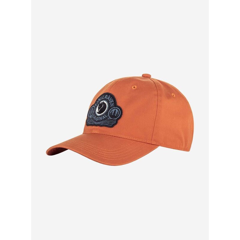 Kapa sa šiltom Fjallraven Classic Badge Cap boja: narančasta, s aplikacijom, F86979.243-243