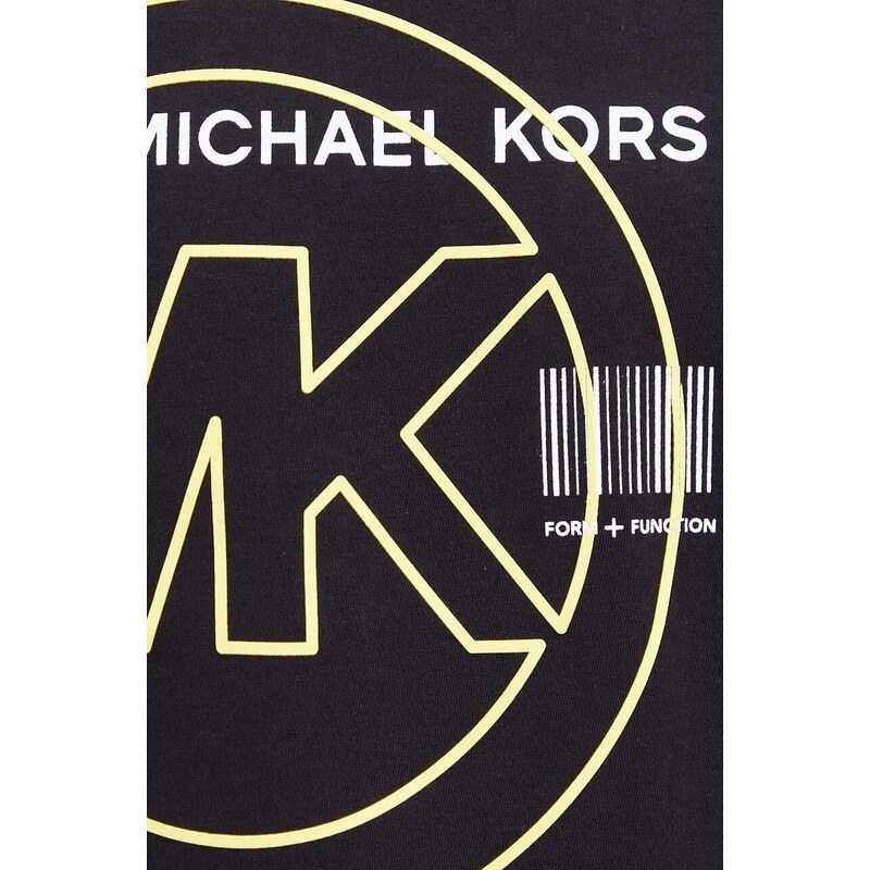 Pamučna homewear majica kratkih rukava Michael Kors boja: crna, s tiskom