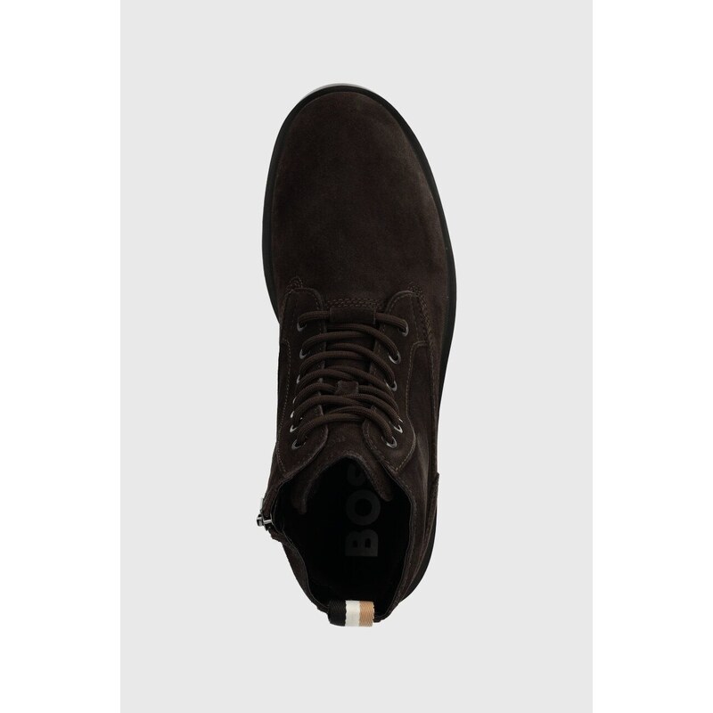 Cipele od brušene kože BOSS Adley za muškarce, boja: smeđa, 50503650