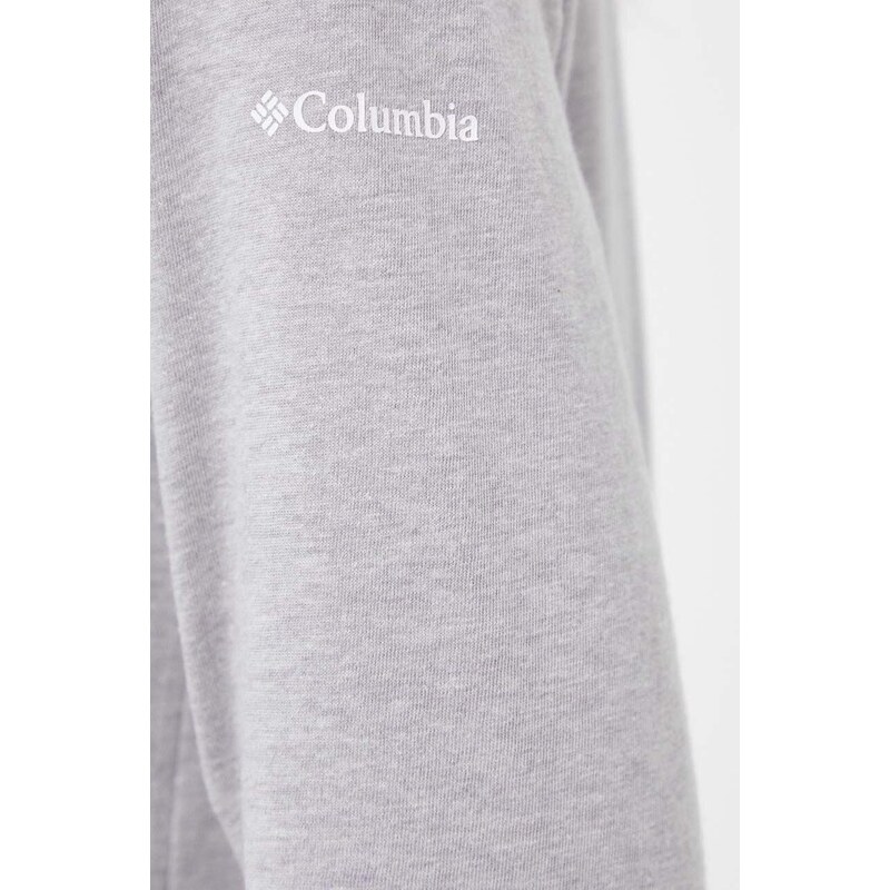 Pamučna majica dugih rukava Columbia boja: crna