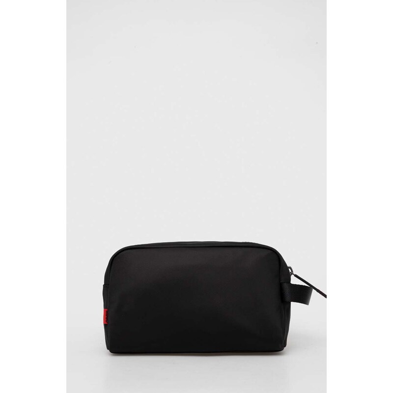 Kozmetička torbica HUGO boja: crna