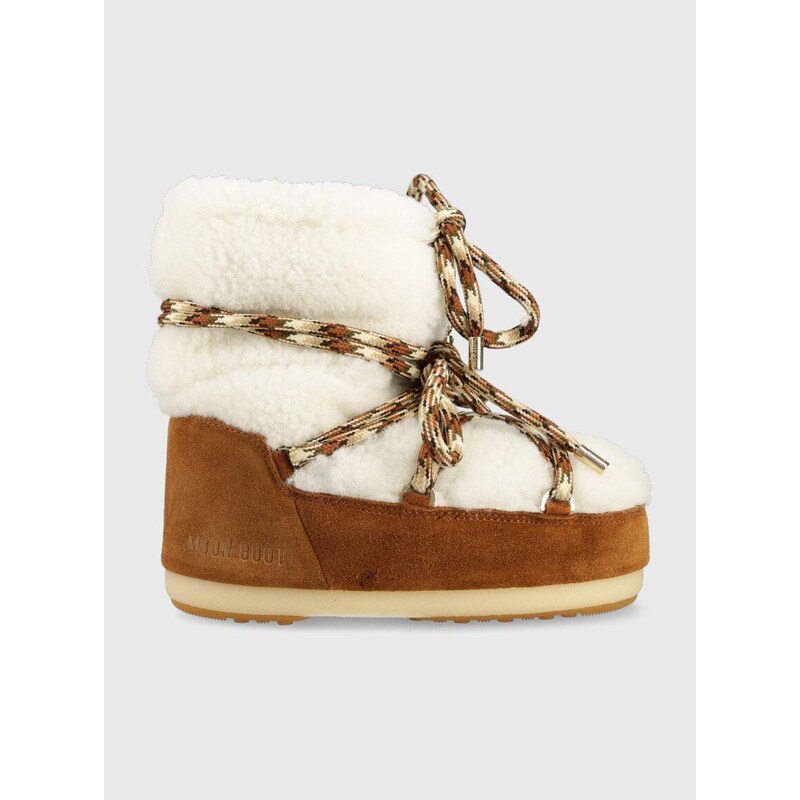 Čizme za snijeg Moon Boot Light Low Shearling boja: smeđa