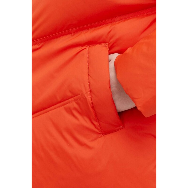 Jakna Billabong za žene, boja: narančasta, za zimu, oversize