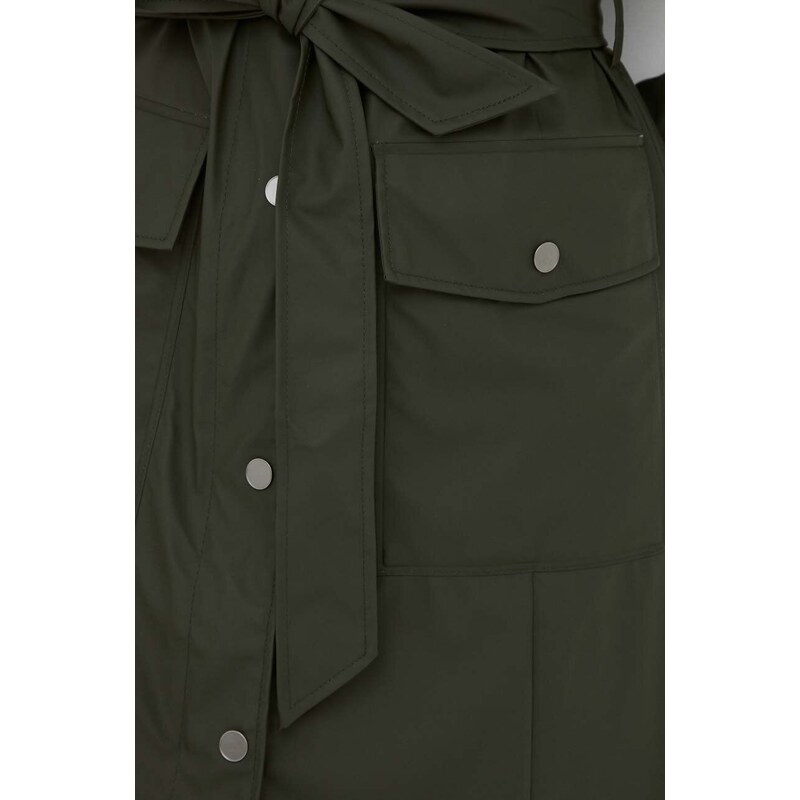 Kišna jakna Rains 18130 Jackets za žene, boja: zelena, za prijelazno razdoblje