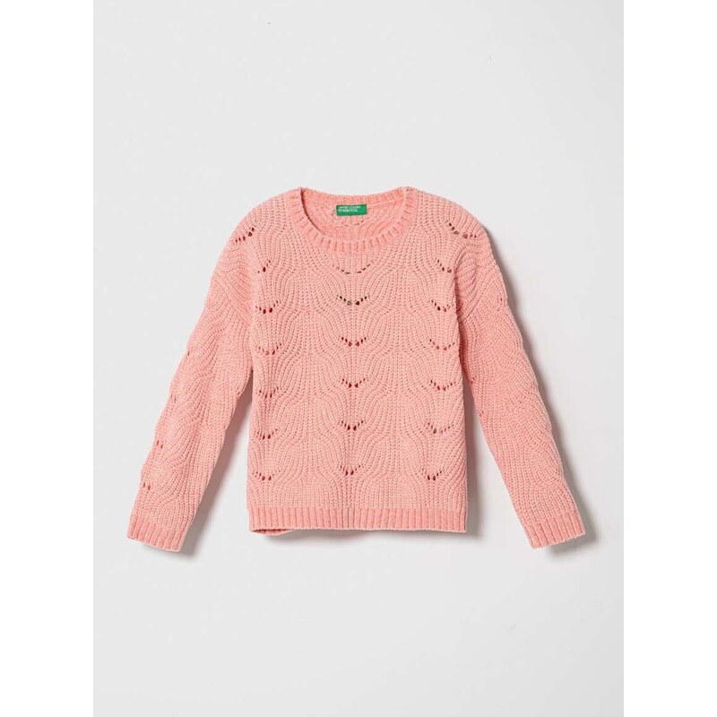 Dječji džemper United Colors of Benetton boja: ružičasta, lagani