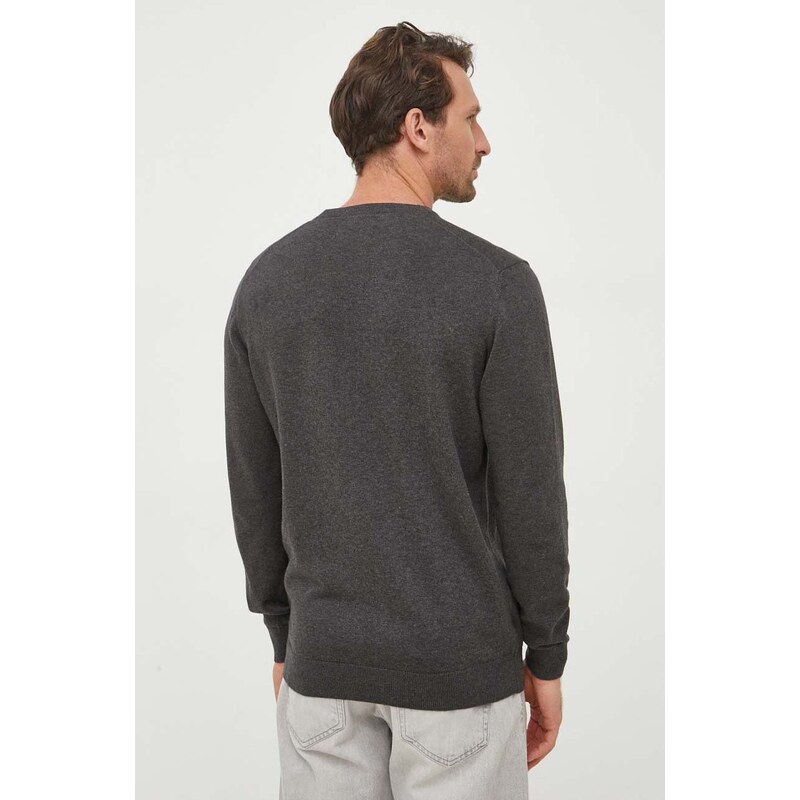 Pamučni pulover Barbour boja: siva, lagani