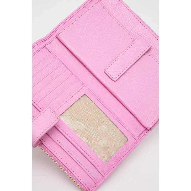 Kožni novčanik Patrizia Pepe za žene, boja: ružičasta