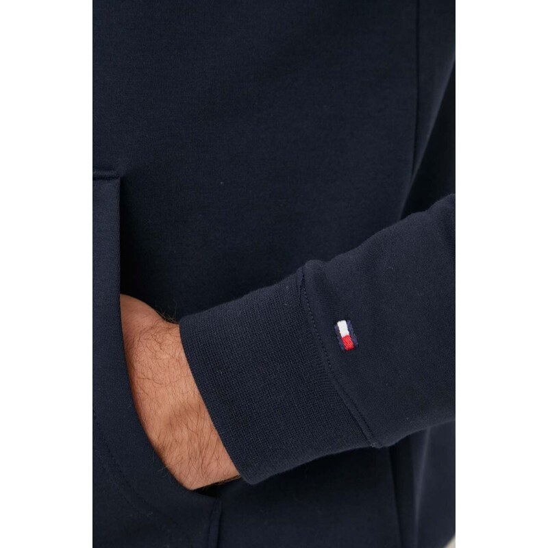 Dukserica Tommy Hilfiger za muškarce, boja: tamno plava, s kapuljačom, s aplikacijom