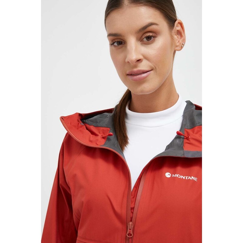 Kišna jakna Montane Spirit Lite za žene, boja: crvena, gore-tex, FSPLJ15