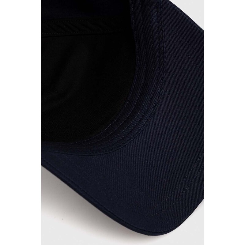 Pamučna kapa sa šiltom Trussardi boja: tamno plava, s aplikacijom
