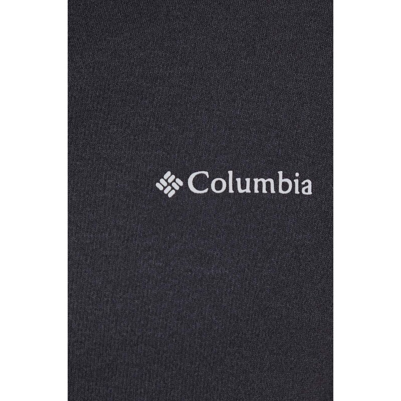 Sportska dukserica Columbia Col Hike Tech boja: crna, bez uzorka