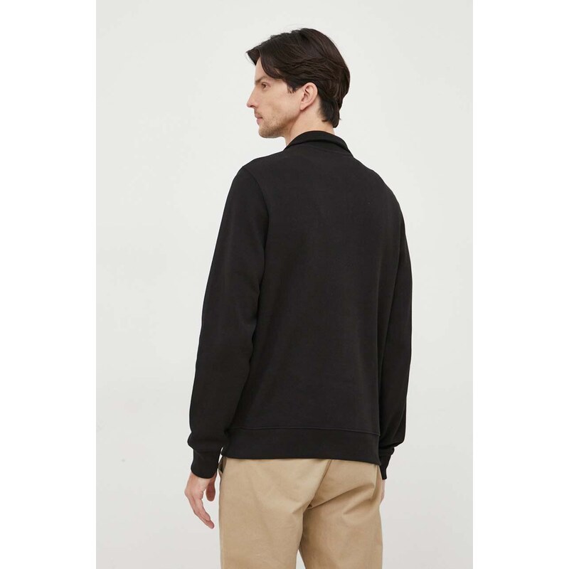 Pamučni pulover Lacoste boja: crna, s poludolčevitom