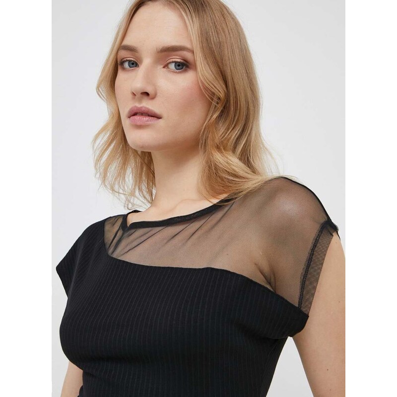 Bluza Sisley za žene, boja: crna, bez uzorka