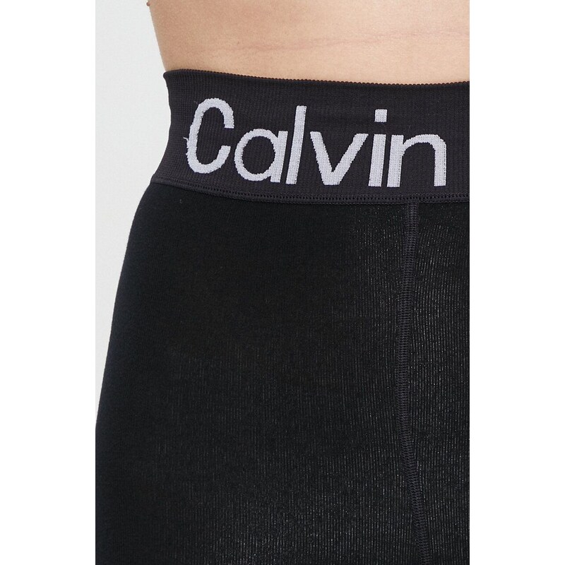 Tajice Calvin Klein za žene, boja: crna, melanž