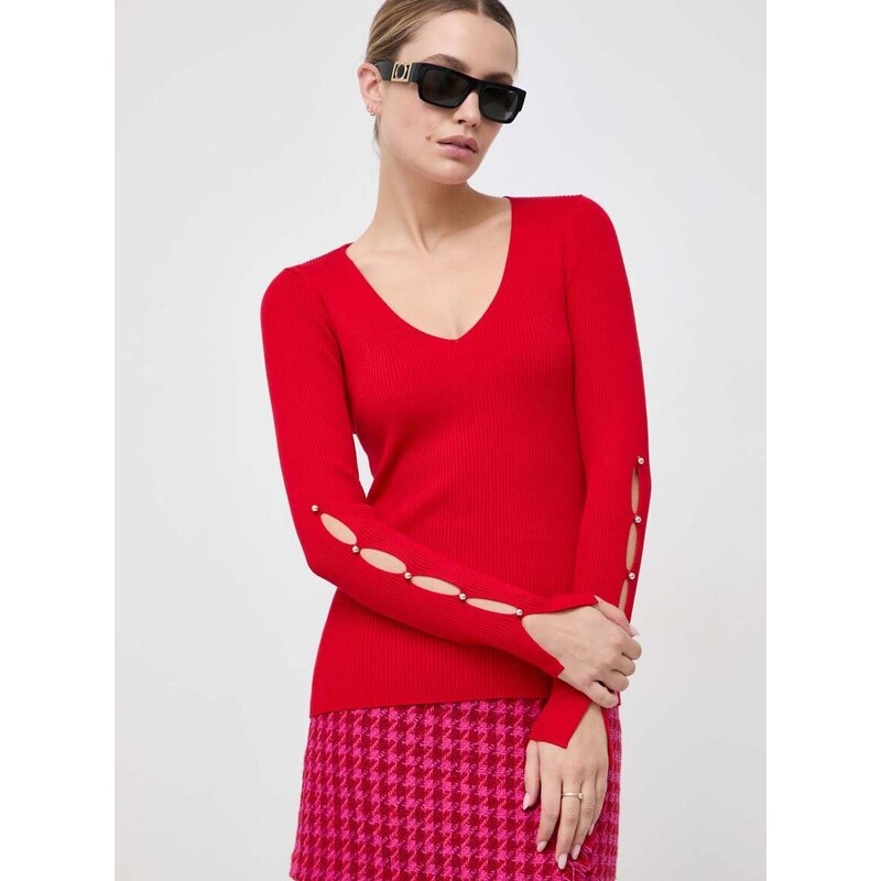 Pulover Morgan za žene, boja: crvena, lagani
