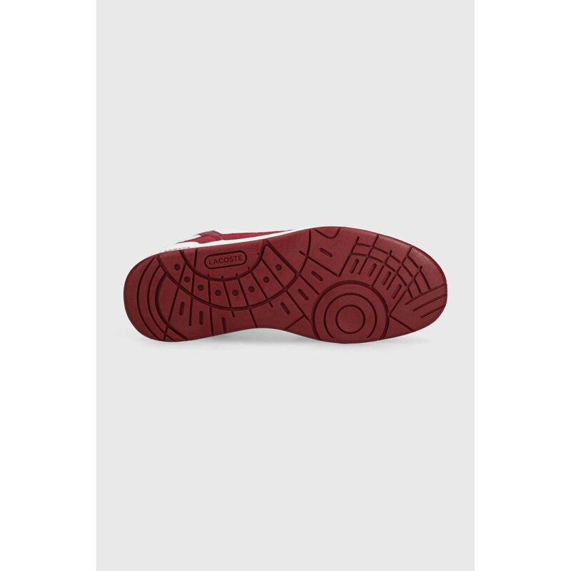 Kožne tenisice Lacoste Graphic Print T-Clip boja: bordo, 46SMA0070